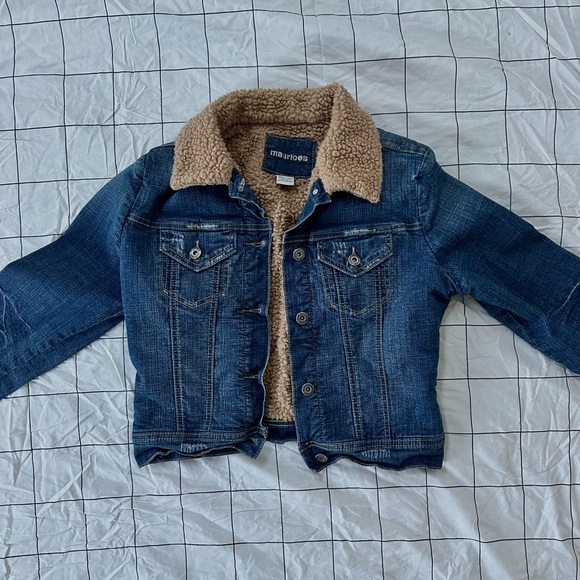 Maurices Y2K Sherpa Lined Denim Trucker Jacket Size Small - Picture 5 of 6